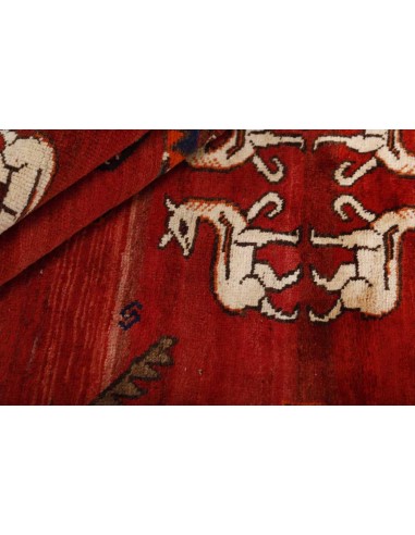 Hand made rug Kashghai Old Figural Persia cm.165x255
