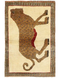Hand made rug Kashghai Old Figural Persia cm.97x145