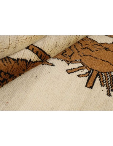 Hand made rug Kashghai Old Figural Persia cm.86x139