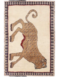 Hand made rug Kashghai Old Figural Persia cm.97x144