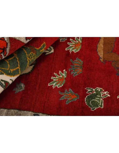 Hand made rug Kashghai Old Figural Persia cm.110x148