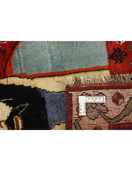 Hand made rug Kashghai Old Figural Persia cm.122x168