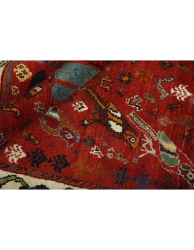 Hand made rug Kashghai Old Figural Persia cm.122x168