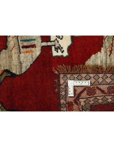 Hand made rug Kashghai Old Figural Persia cm.98x193