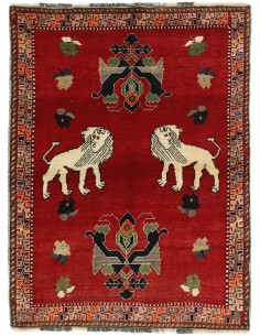 Hand made rug Kashghai Old Figural Persia cm.117x158