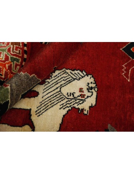 Hand made rug Kashghai Old Figural Persia cm.117x158