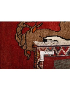 Hand made rug Kashghai Old Figural Persia cm.108x168 2