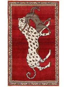 Hand made rug Kashghai Old Figural Persia cm.112x168