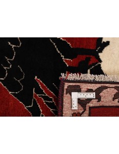 Hand made rug Kashghai Old Figural Persia cm.112x172 2