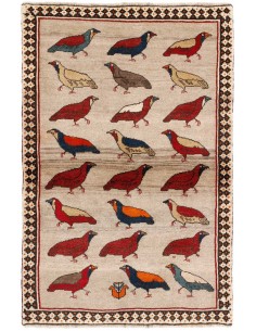 Hand made rug Kashghai Old Figural Persia cm.118x184