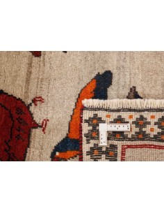 Hand made rug Kashghai Old Figural Persia cm.118x184 2