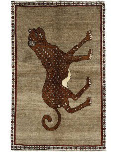 Hand made rug Kashghai Old Figural Persia cm.146x231