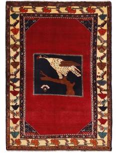 Hand made rug Kashghai Old Figural Persia cm.138x202
