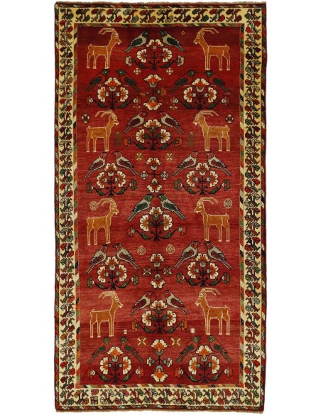 Hand made rug Kashghai Old Figural Persia cm.153x296