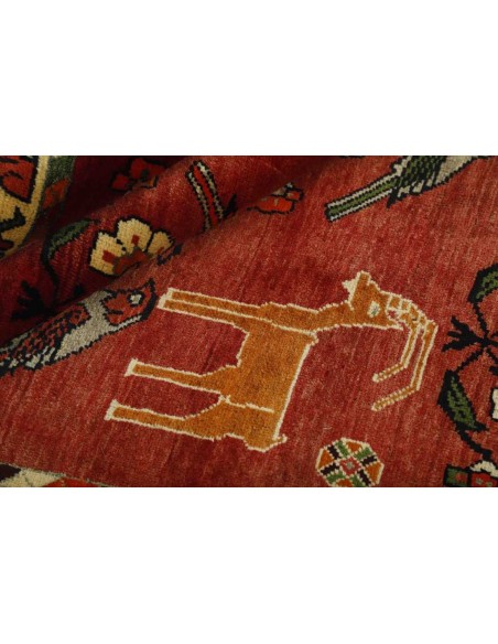 Hand made rug Kashghai Old Figural Persia cm.153x296