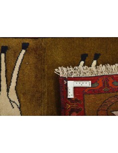 Hand made rug Kashghai Old Figural Persia cm.70x142 2