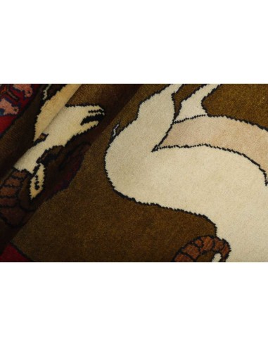 Hand made rug Kashghai Old Figural Persia cm.70x142