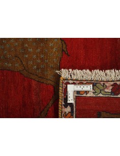 Hand made rug Kashghai Old Figural Persia cm.83x154 2