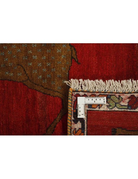 Hand made rug Kashghai Old Figural Persia cm.83x154