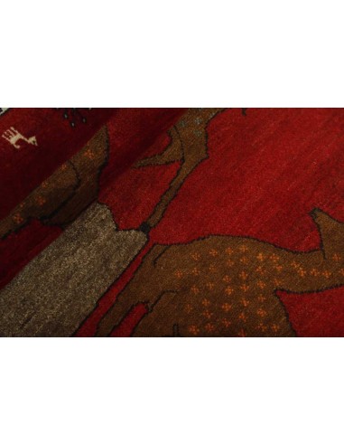 Hand made rug Kashghai Old Figural Persia cm.83x154