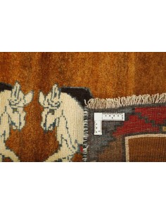 Hand made rug Kashghai Old Figural Persia cm.108x168 2