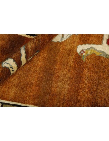 Hand made rug Kashghai Old Figural Persia cm.108x168