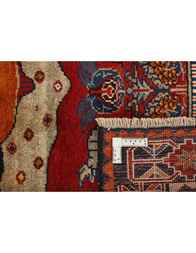 Hand made rug Kashghai Old Figural Persia cm.128x207