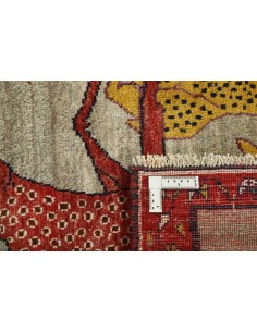 Hand made rug Kashghai Old Figural Persia cm.114x192 2