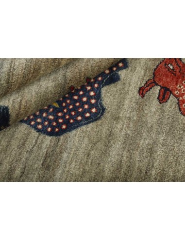 Hand made rug Kashghai Old Figural Persia cm.114x192