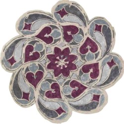 tappeto ROSONE SITAP BURGUNDY ROTONDO SETA floreale da EUR 1134.6