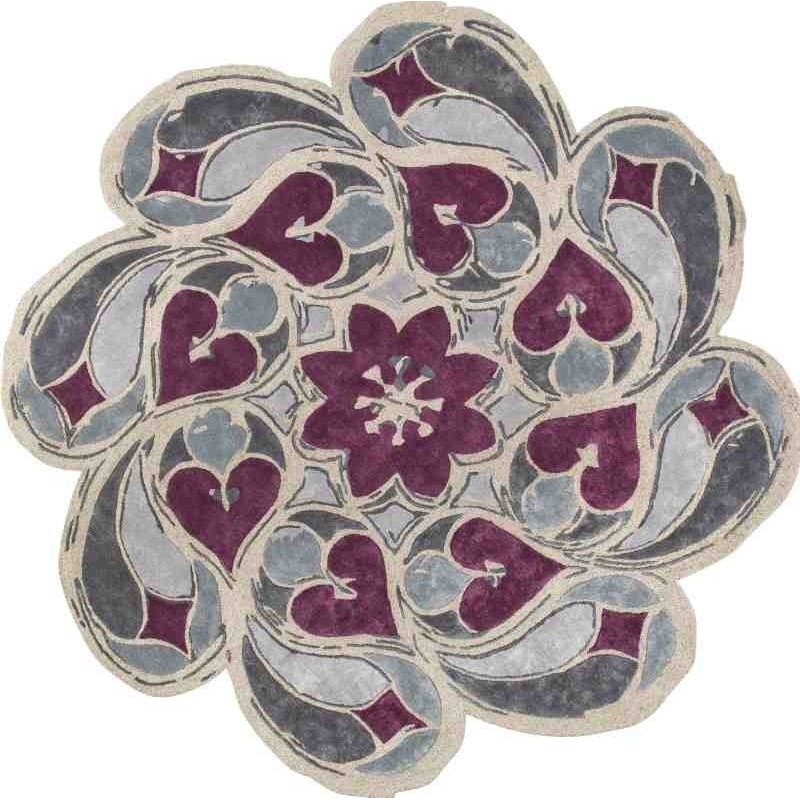 Carpet ROSONE SITAP BURGUNDY ROTONDO SETA floreale da EUR 1134.6