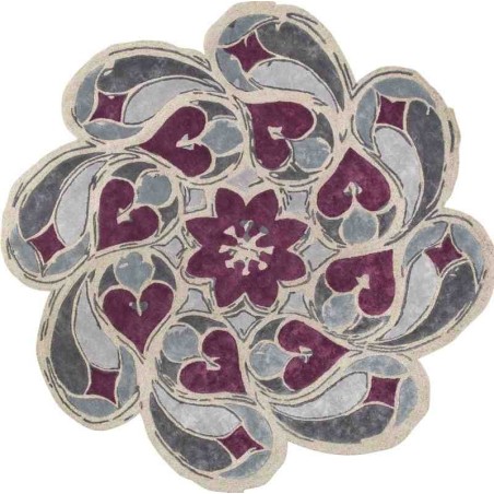 Carpet ROSONE SITAP BURGUNDY ROTONDO SETA floreale da EUR 1134.6