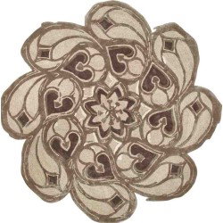 Carpet ROSONE SITAP TORTORA ROTONDO SETA floreale da EUR 1134.6