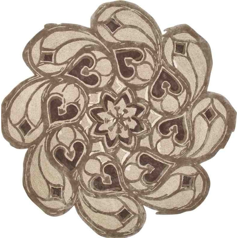 tappeto ROSONE SITAP TORTORA ROTONDO SETA floreale da EUR 1134.6