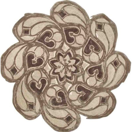 tappeto ROSONE SITAP TORTORA ROTONDO SETA floreale da EUR 1134.6