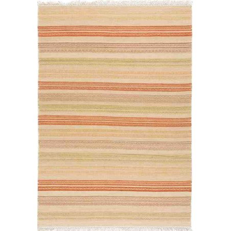 tappeto STRIPES KILIM SITAP 5 RUST BEIGE LANA geometrico da EUR 48.8