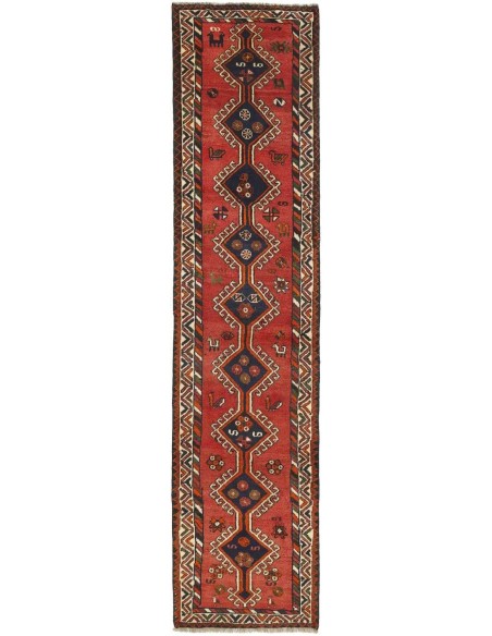 Hand made rug Shiraz Persia cm.72x312