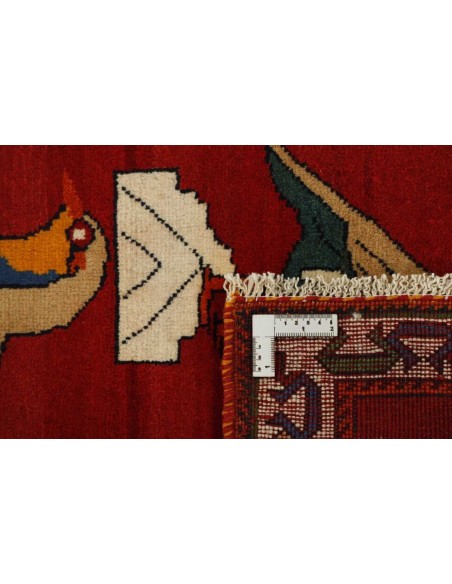 Hand made rug Kashghai Old Figural Persia cm.77x147