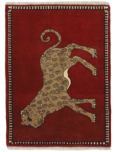 Hand made rug Kashghai Old Figural Persia cm.83x109