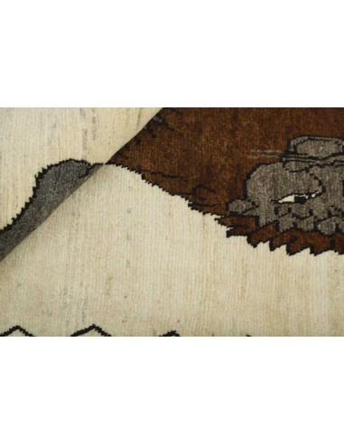 Hand made rug Kashghai Old Figural Persia cm.77x126