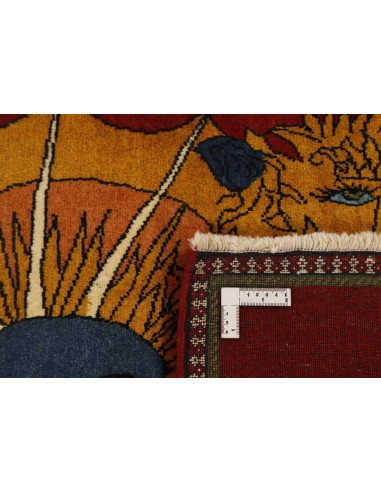 Hand made rug Kashghai Old Figural Persia cm.103x142