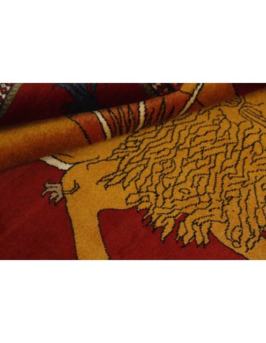 Hand made rug Kashghai Old Figural Persia cm.103x142