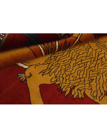 Hand made rug Kashghai Old Figural Persia cm.103x142