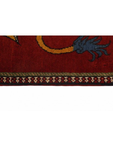Hand made rug Kashghai Old Figural Persia cm.103x142