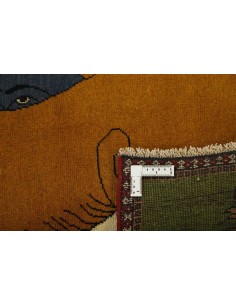 Hand made rug Kashghai Old Figural Persia cm.106x149 2