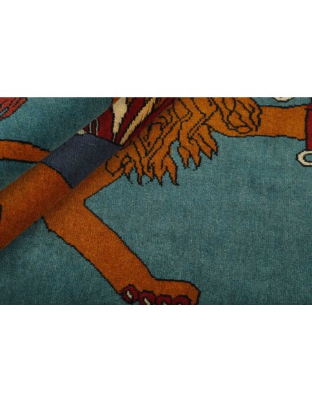 Hand made rug Kashghai Old Figural Persia cm.104x145