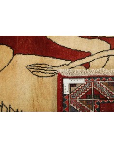 Hand made rug Kashghai Old Figural Persia cm.109x153 2