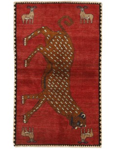 Hand made rug Kashghai Old Figural Persia cm.125x205