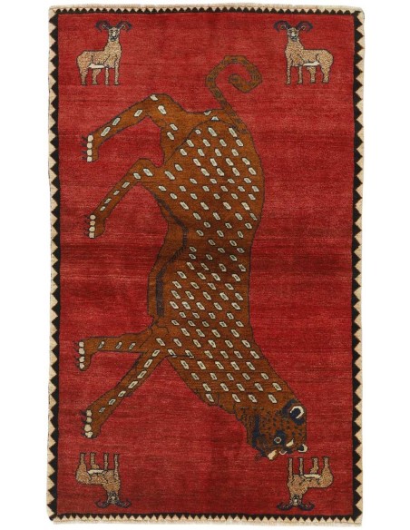 Hand made rug Kashghai Old Figural Persia cm.125x205