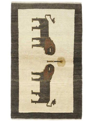 Hand made rug Kashghai Old Figural Persia cm.119x189